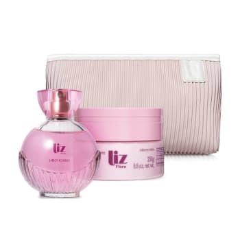 Combo Presente Dia das Mães Liz Flora: Desodorante Colônia 100ml + Hidratante Desodorante 250g + Nécessaire