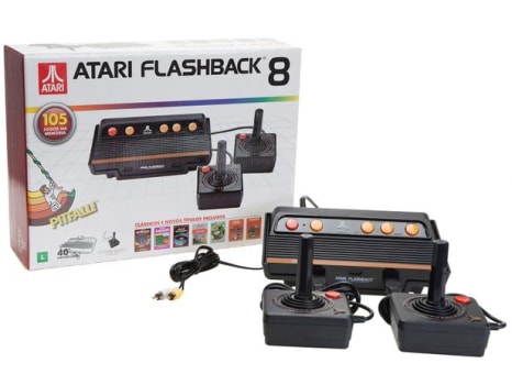 Atari Flashback 8 Tec Toy 2 Controles - Fabricado No Brasil Com 105 Jogos Na Memória