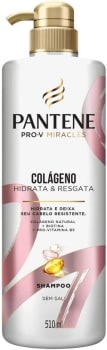 Shampoo Pantene Colágeno Hidrata e Resgata 510ml, Rosa