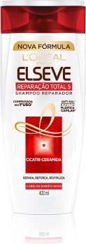 10 Unidades - Shampoo Reparação Total 5+ Elseve L'Oréal Paris 400 ml L'Oréal Paris Branco 400 ml