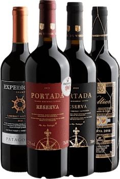 Kit 4 Vinhos Reserva por R$59,90 cada garrafa