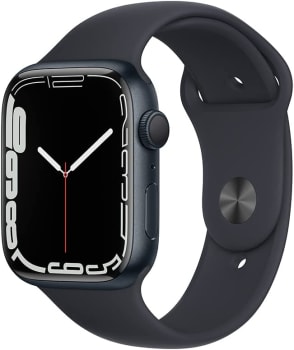  Apple Watch Series 7 (GPS), Caixa em alumínio meia-noite de 45 mm com Pulseira esportiva meia-noite 