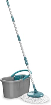 Flash Limp Mop5010 - Mop Fit Giratório, Medidas Balde - 22 Cm X 39 Cm X 20,5 Cm, Cabo Com Refil - 35 Cm X 35 Cm X 104 Cm A 128 Cm