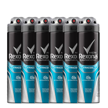 Desodorante Rexona Xtracool Aerosol Antitranspirante Masculino 150ml - 6 Unidades