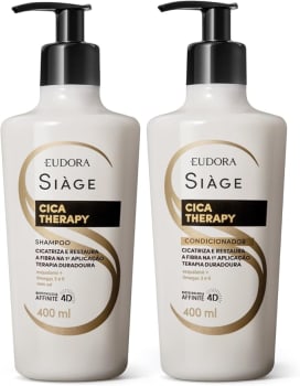 Eudora Combo Siàge Cica-Therapy: Shampoo 400ml + Condicionador 400ml