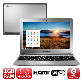 Notebook Samsung Chromebook 303C12-AD1 com Samsung Exynos 5, 2GB, 16GB eMMC, Leitor de Cartões, HDMI, Wireless, Webcam, LED 11.6" e Chrome OS
