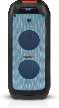 TRC - X1500 - Caixa de som bluetooth 1500W Rms; 2 alto-falantes de 8; FULL LED; USB; leitor de cartão; função G