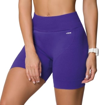 Short Academia Feminino Poliamida Selene Zero Transparência Sem Costura Fitness