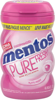 MENTOS Goma De Mascar Sem Açúcar Mentos Pure Fresh Tutti Frutti | Big Garrafa 92G - 46 Unidades