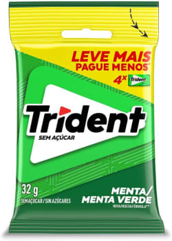 Trident Chiclete Menta Bag Com 4 Unidades