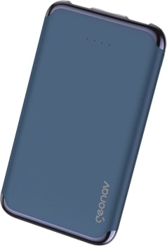 Geonav Power Bank, Carregador Portátil Universal 6.000mAh, 2 portas USB 2.1A, Led Indicador de bateria, PB6KMB, Azul