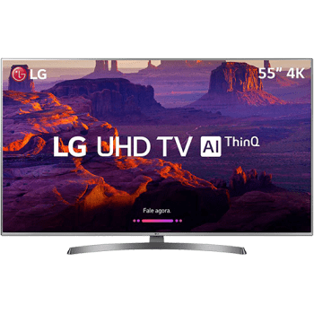 Smart TV LED 55" UHD 4K LG 55UK6530 4 HDMI 2 USB Wi-Fi 60Hz