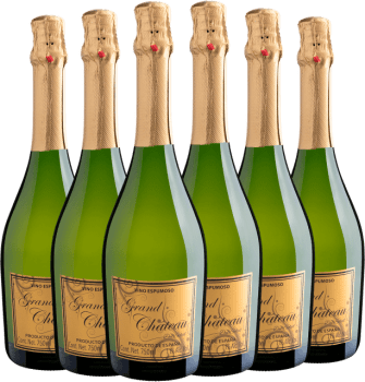 Kit 6 Grand Château Du Soleil Vino Espumoso Extra Brut por R$34,90 cada garrafa