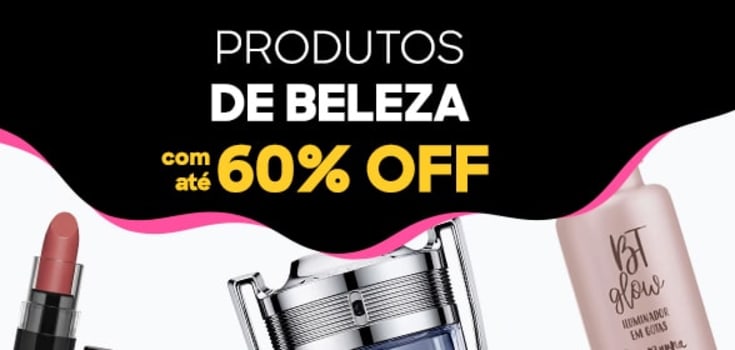 Produtos de Beleza com até 60% OFF