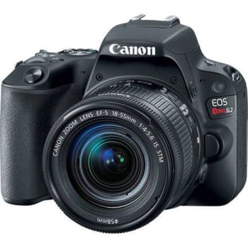  Câmera Digital EOS Rebel SL2 EF-S 18-55mm f/4-5.6, Canon, Preto 