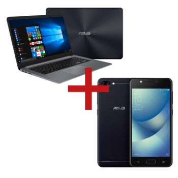 Notebook X510UA-BR539T Cinza + Zenfone Max (M1) 2GB/32GB Preto