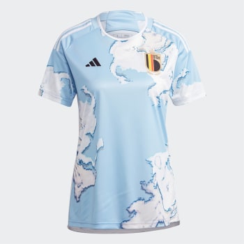 Camisa Bélgica Away 23/24 s/nº Torcedor Adidas Feminina - Azul Claro