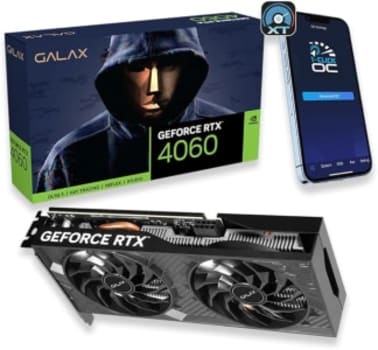 Placa de Vídeo Galax Geforce Rtx 4060 1-click Oc 2x V2, 8gb, Gddr6, 128bits - 46nsl8md9nxv