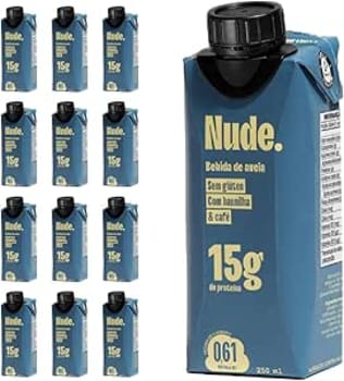 Pack Nude Bebida Proteica De Aveia Com Baunilha E Café 250Ml - 12 Unidades