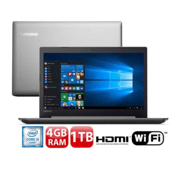 Notebook Lenovo Core i3-6006U 4GB 1TB Tela Full HD 15.6” Windows 10 Ideapad 320