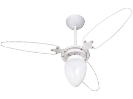 Ventilador de Teto Ventisol Premium Wind Light - 3 Pás Branco e Transparente para 1 Lâmpada - Magazine Ofertaesperta