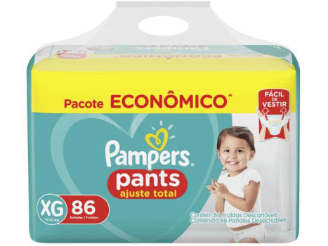 Fralda Calça Pampers Pants Ajuste Total - Tam. XG 11 a 15kg 86 Unidades - Fralda Descartável - Magazine Ofertaesperta