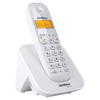 Telefone Sem Fio Intelbras TS 3110 Branco - Tecnologia DECT 6.0, Identificador de Chamadas, Display Luminoso, Agenda e Expansível Até 7 Ramais