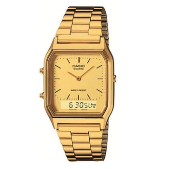 Relógio Feminino Anadigi Casio Vintage AQ-230GA-9DMQ - Dourado