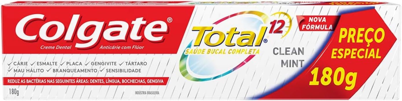 Colgate Total 12 Clean Mint - Creme Dental, 180g