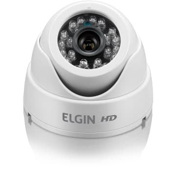 Câmera Dome Elgin AHD 720p 24 Leds IR 20m Lente 3.6 mm Branca