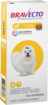 Bravecto Cães de 2 até 4.5kg - 1 Comprimido