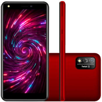 Smartphone Positivo Twist 4 S514 64GB Dual Chip 5.5 Android 10 Vermelho Rubber
