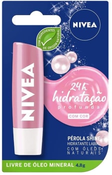 2 Unidades - Protetor Labial Nivea Pérola Shine 4,8G, Nivea