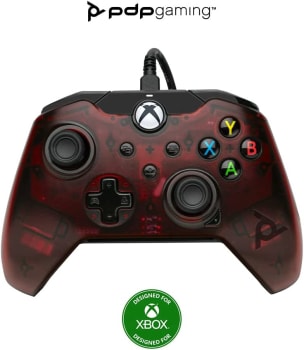  PDP Gaming Wired Controller: Crimson Red - Xbox Series X|S, Xbox One, Xbox, Windows 10, 049-012-NA-RD - Xbox Series X 