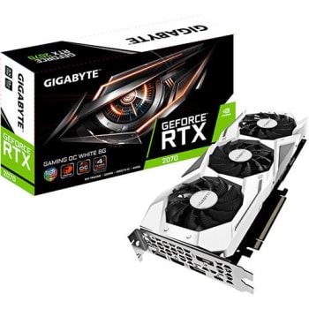Placa de Vídeo Gigabyte Geforce RTX 2070 8gb Gaming OC DDR6 256 Bits - GV-N2070gamingoc White-8gb