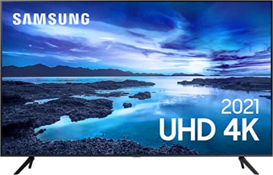 Smart TV 55” Crystal 4K Samsung Wi-Fi Bluetooth HDR Alexa Built in 3 HDMI 1 USB - 55AU7700