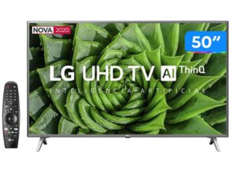 Smart TV 4K LED 50” LG 50UN8000PSD Wi-Fi Bluetooth - HDR Inteligência Artificial 4 HDMI 2 USB - Magazine Ofertaesperta
