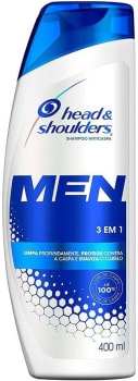 2 Unidades - Shampoo Head & shoulders Cuidados com a Raiz Men 3 em 1 400ml