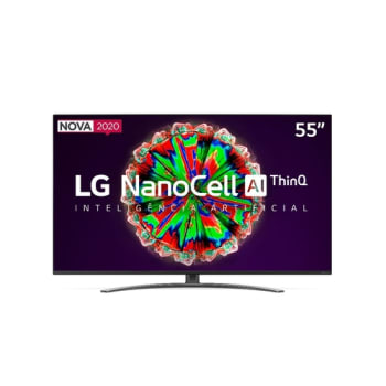 Smart TV LED 55" 4K LG 55NANO81 NanoCell Bluetooth 4 HDMI 3 USB Wi-Fi - 55NANO81SNA