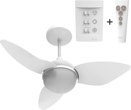 Ventilador de Teto Smart Plus 220V, Aliseu, Aliseu Smart 28528, Branco