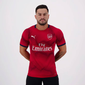 Camisa Puma Arsenal Treino 2019 Vermelha