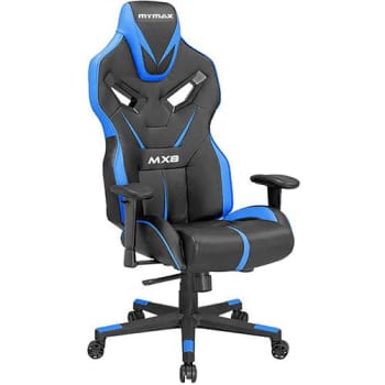 Cadeira Gamer Mymax Mx8 Giratória Preta/Azul 