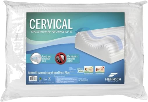 Travesseiro Cervical 50x70cm Fibrasca