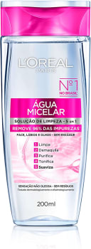 Água Micelar L'Oréal Paris Solução de Limpeza 5 em 1 200ml