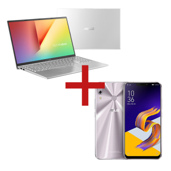 Notebook VivoBook X512FJ-EJ226T Prata Metálico + ZenFone 5 4GB/64GB Prata