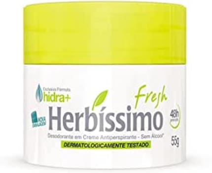 5 Unidades - Desodorante em Creme Herbissimo Antiperspirante Fresh 55g