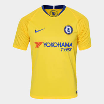Camisa Chelsea Away 2018 s/n° - Torcedor Nike Masculina - Amarelo e Azul