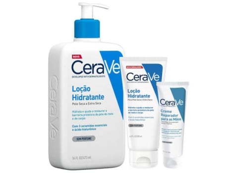 Loção Corporal Hidratante CeraVe + Creme - Hidratante para Mãos + Loção Hidratante Corporal - Magazine Ofertaesperta