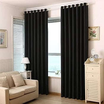 Cortina Blackout de Sala e Quarto Em Tecido 3,00 x 2,50 Admirare (Preto)