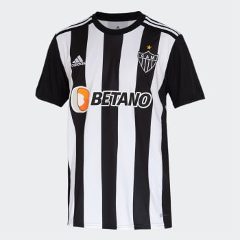 Camisa Atlético Mineiro I 22/23 s/n° Torcedor Adidas Masculina - Preto+Branco